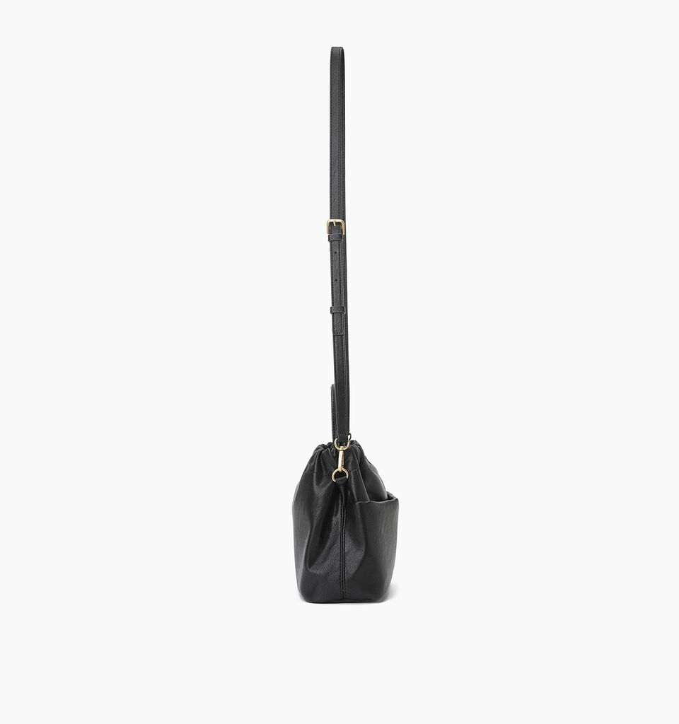 Black shoulder bag with rouching - null - Black | Sisley K image number 3